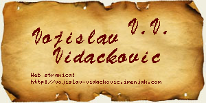 Vojislav Vidačković vizit kartica